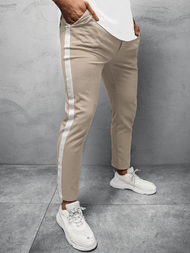 Spodnie męskie chino materiałowe beżowe OZONEE DJ/5529
