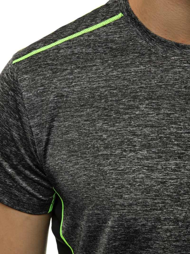 T-Shirt męski grafitowy OZONEE JS/KS2102