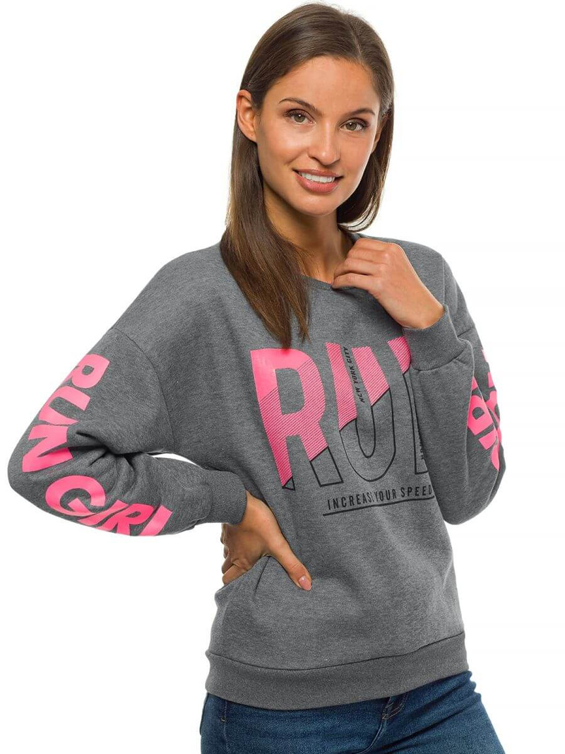 Bluza damska grafitowa OZONEE JS/B26006