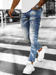 Spodnie jeansowe męskie niebieskie OZONEE O/JR50