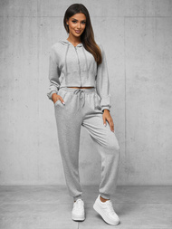 Komplet dresowy damski dwuczęściowy szary OZONEE O/XYS3225