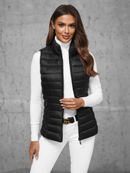 Kamizelka damska pikowana czarna OZONEE JS/16M9139/392