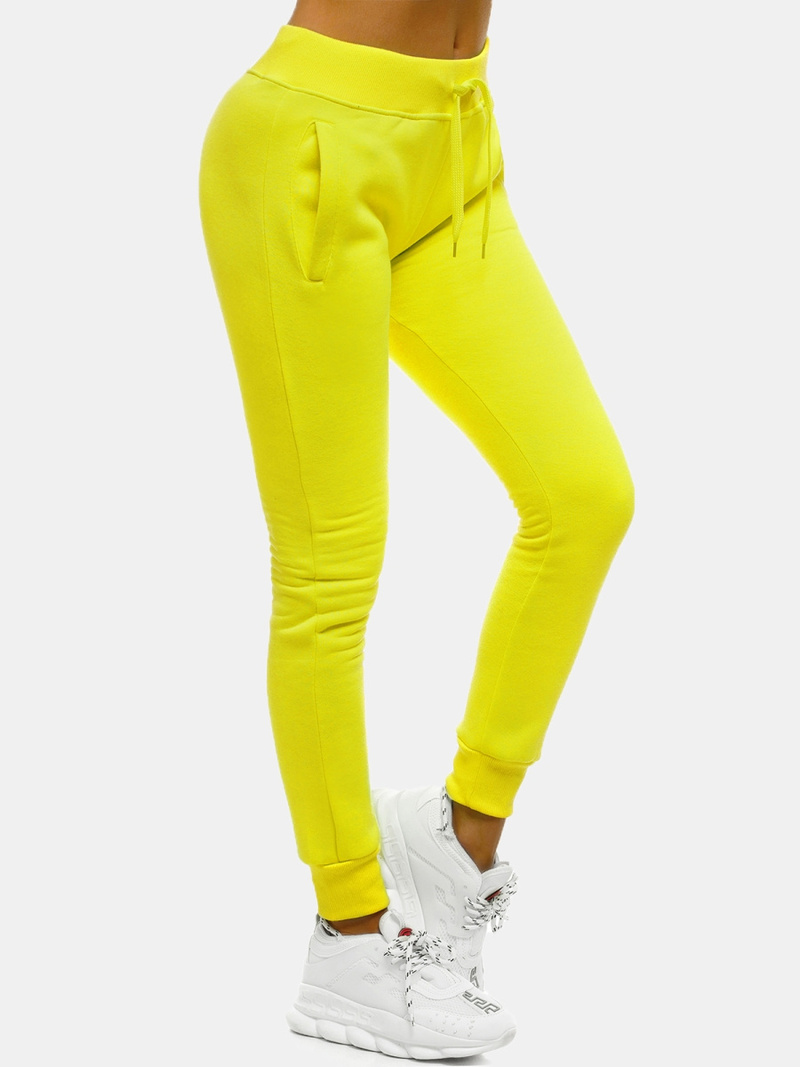 Спортивні штани жіночі Жовті-неон OZONEE JS/CK01/33
