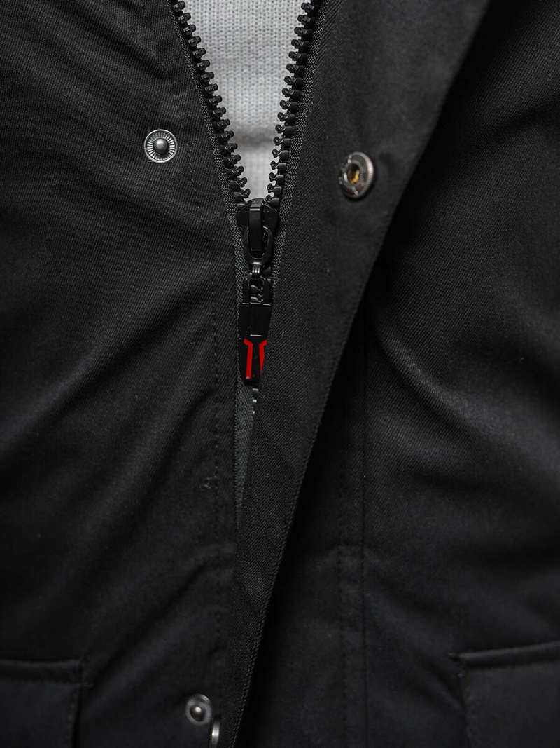 Kurtka zimowa męska czarna OZONEE JS/5M3123/392