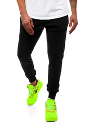 Spodnie dresowe męskie czarno-żółte OZONEE G/11129