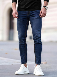 Spodnie jeansowe męskie slim fit ciemno-niebieskie OZONEE O/JK2951Z