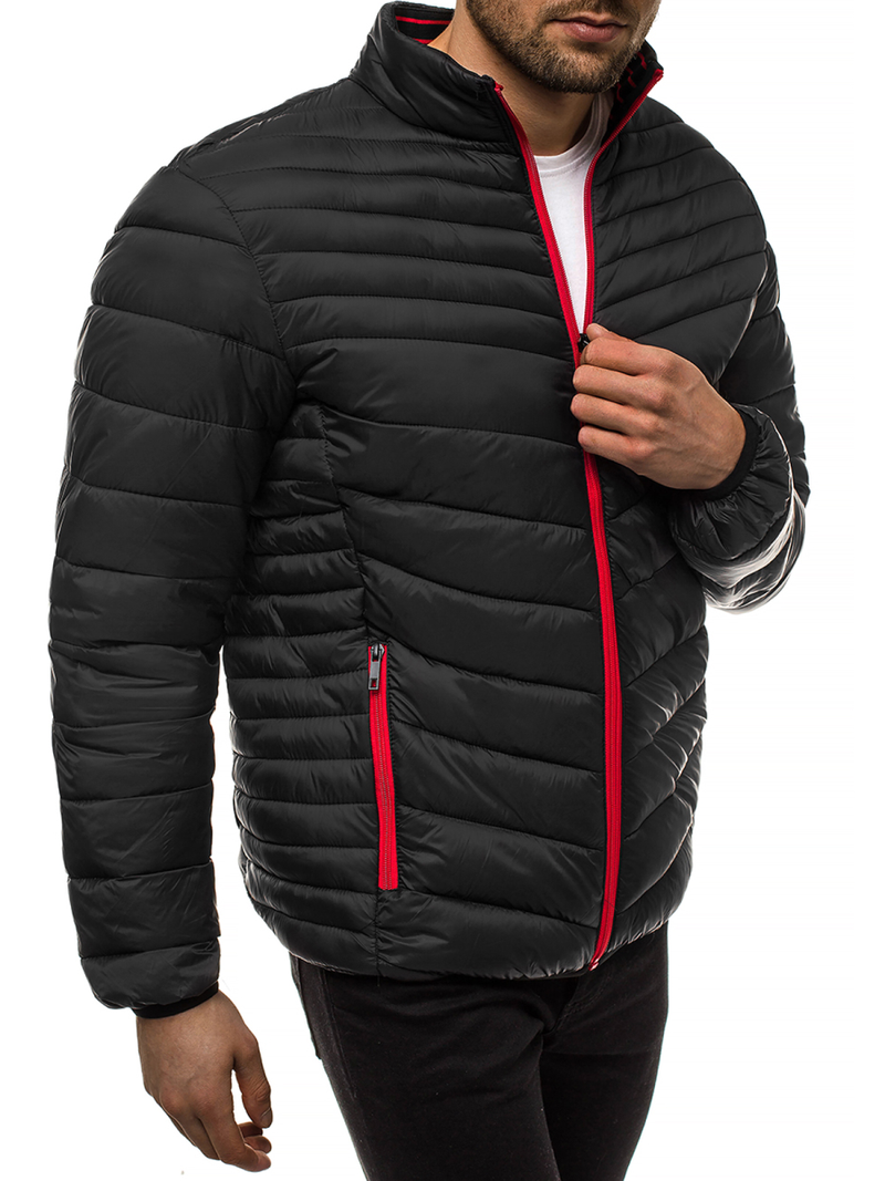 Kurtka męska przejściowa czarna OZONEE JB/JP1137Z