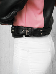 Kurtka skórzana damska czarna OZONEE JS/11Z8126Z