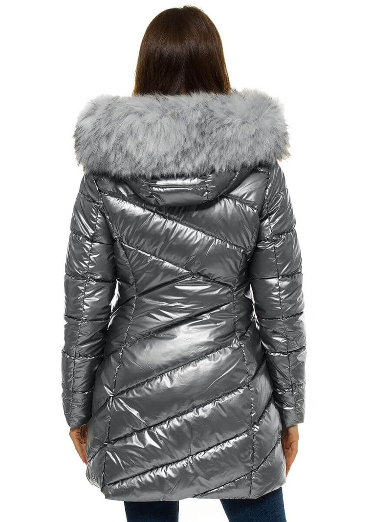 Куртка жіноча срібляста OZONEE O/DK026/24