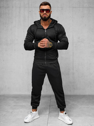 Komplet dresowy męski czarny OZONEE O/FF3781AB