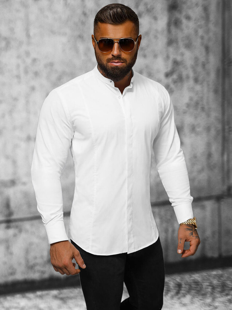 Класична сорочка чоловіча Бiла OZONEE O/V72