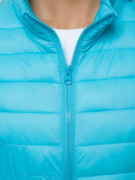 Kamizelka damska pikowana jasno-niebieska OZONEE JS/M23038/240