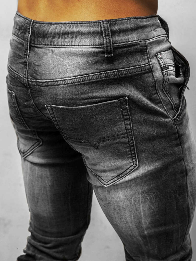 Spodnie jeansowe męskie czarne OZONEE NB/MP004N