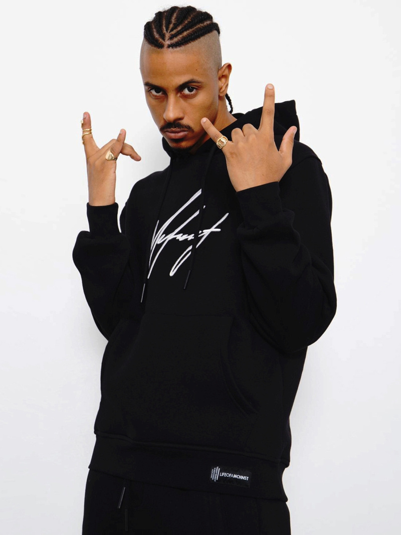 Komplet dresowy męski oversize czarny OZONEE MACH/M3282