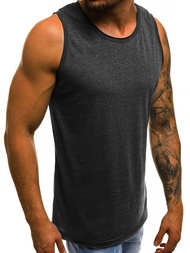 Koszulka bez rękawów męska grafitowa OZONEE O/1205 