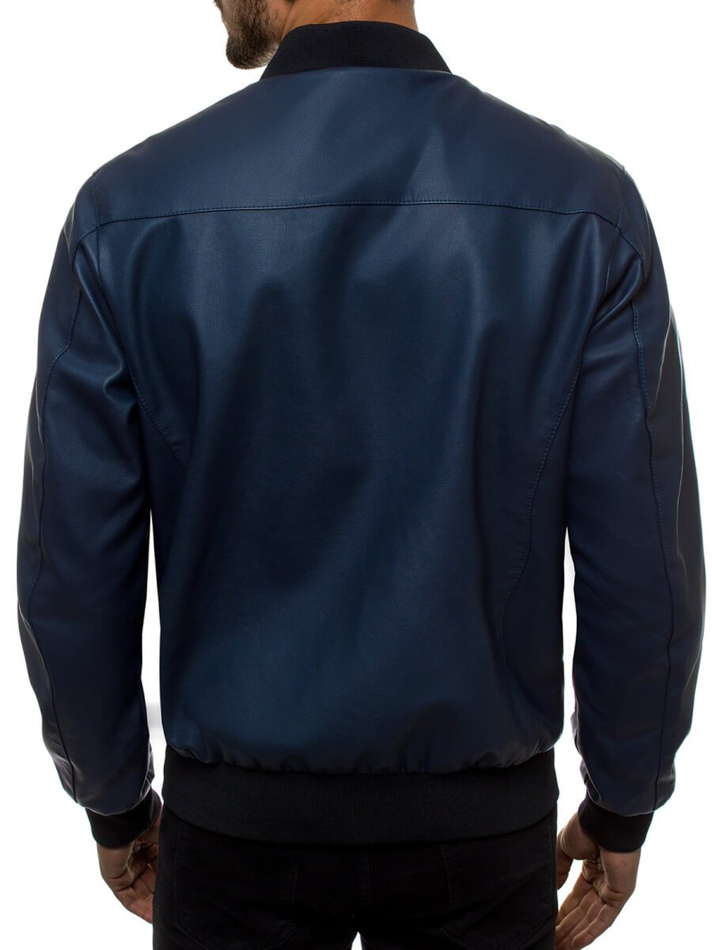 Kurtka skórzana męska granatowa OZONEE JB/JP1147/2Z