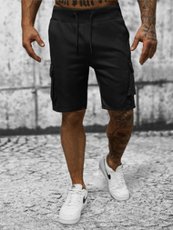 Spodenki dresowe męskie czarne OZONEE JS/8K1128/3