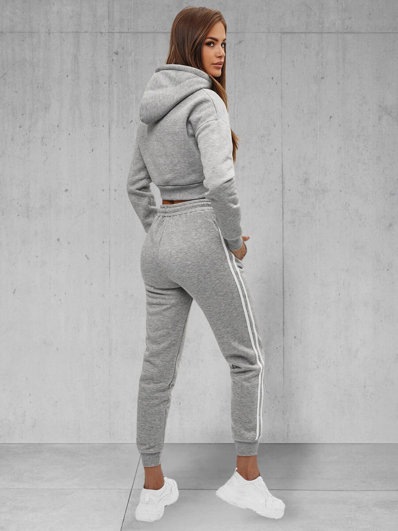 Жіночий спортивний костюм з двох частин ciрий OZONEE JS/8C67/2Z