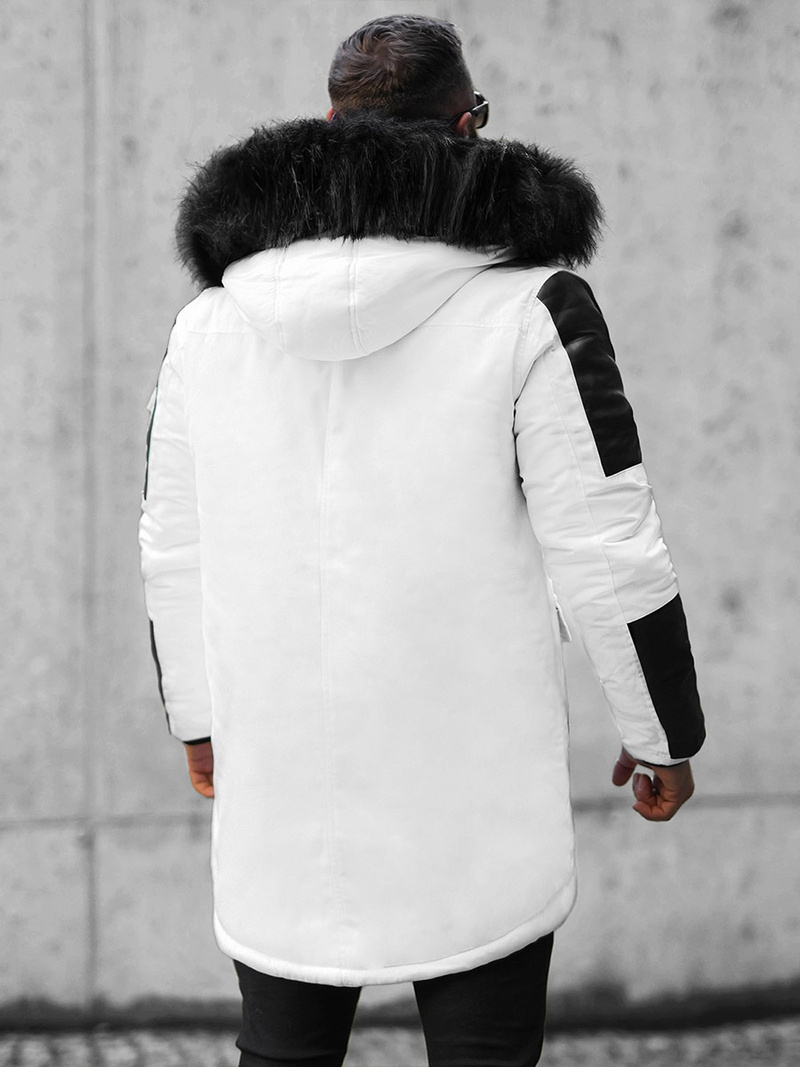 Куртка зимова Чоловіча Бiло-Чорна OZONEE O/5832/22Z