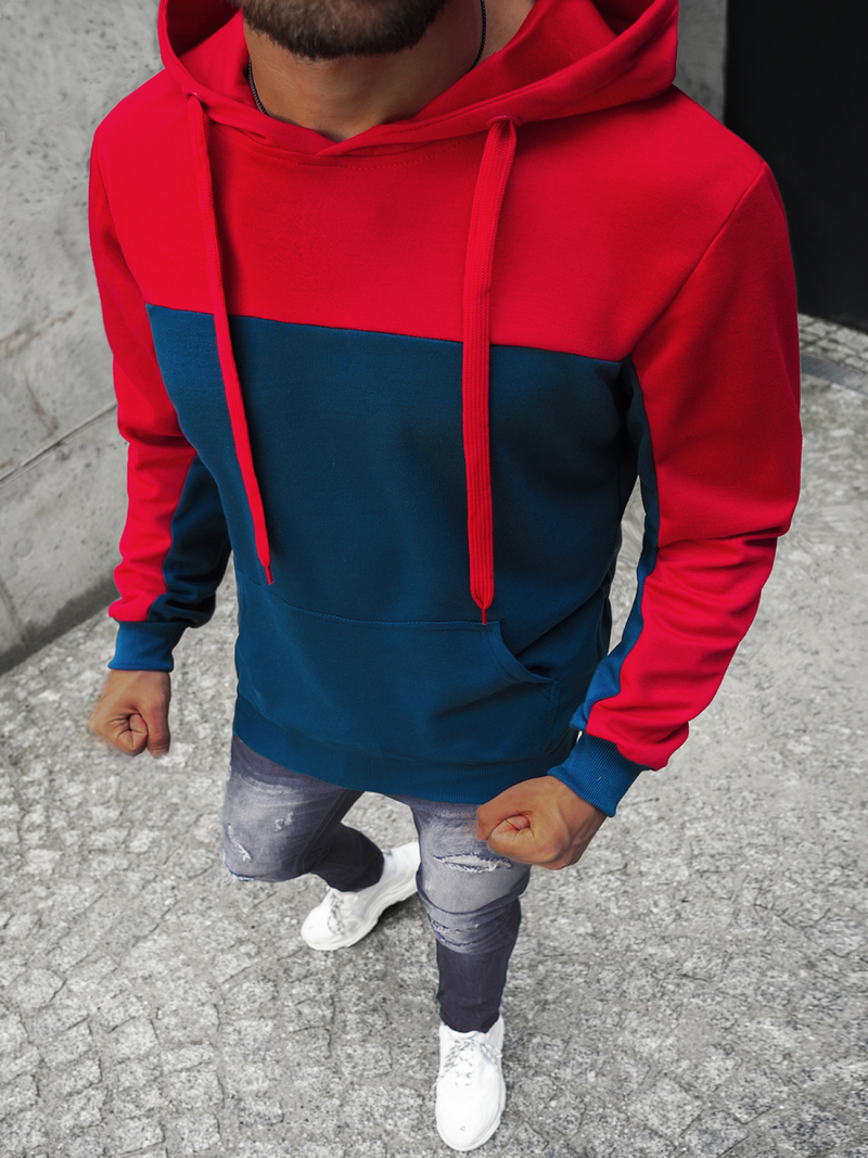 Bluza z kapturem męska granatowa OZONEE JS/JZ11058