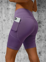 Legginsy krótkie damskie kolarki fioletowe OZONEE O/YY9251A