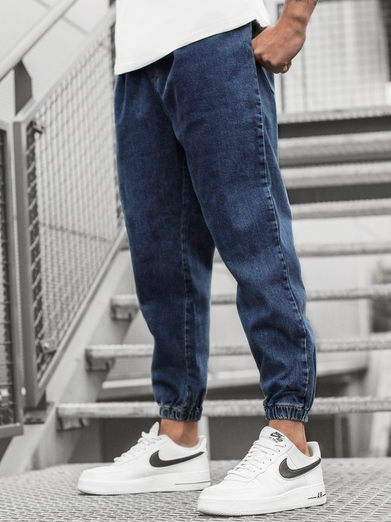 Spodnie męskie jogger niebieskie OZONEE O/K153/2