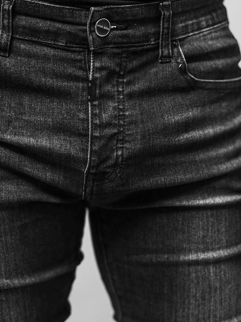 Spodnie jeansowe męskie czarne OZONEE NB/MP0141N