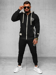 Komplet dresowy męski czarny OZONEE O/FF5032AB