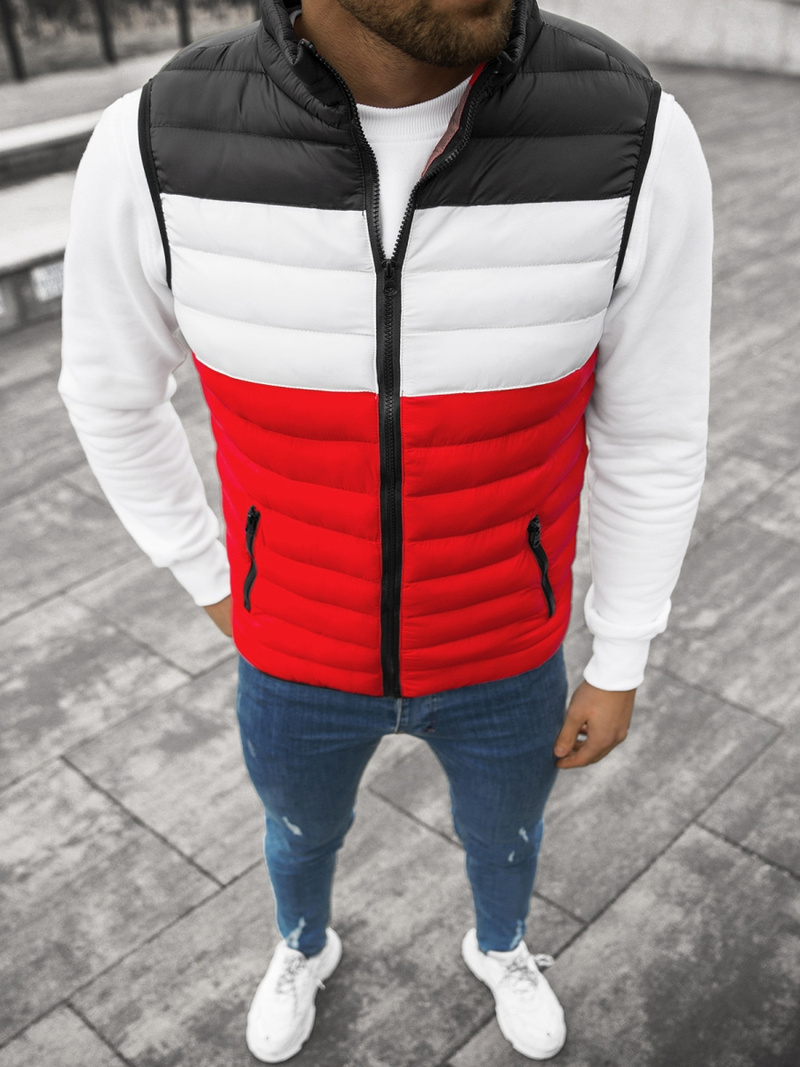 Безрукавка чоловіча Чорно-Червона OZONEE JS/M13076/270Z