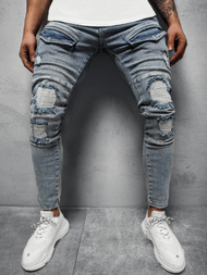 Spodnie jeansowe męskie jasno-niebieskie OZONEE DR/K139/22Z