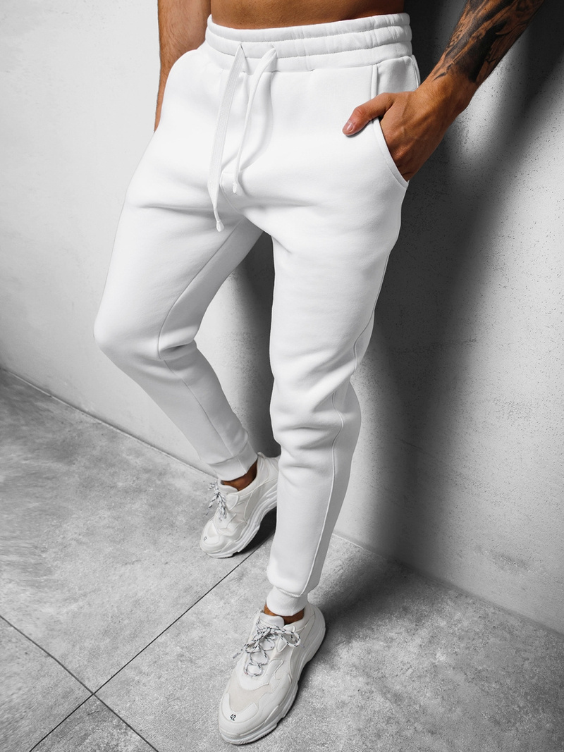 Spodnie dresowe męskie białe OZONEE O/12110Z