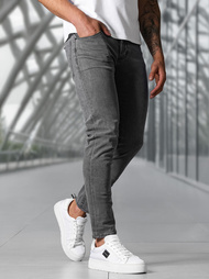 Spodnie jeansowe męskie slim fit grafitowe OZONEE NB/MP0192GSZ