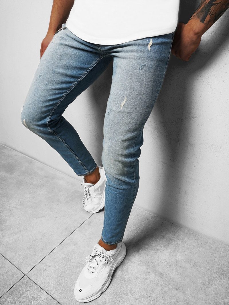 Spodnie jeansowe męskie niebieskie OZONEE O/WE1028