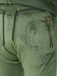 Komplet dresowy męski welurowy khaki OZONEE O/12128Z