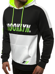 Толстовка з капюшоном чоловіча Чорно-Бiла OZONEE JS/DD20127