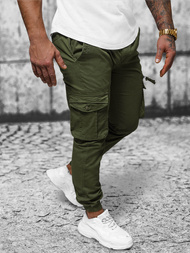 Spodnie męskie chino joggery zielone OZONEE NB/MP0201MV