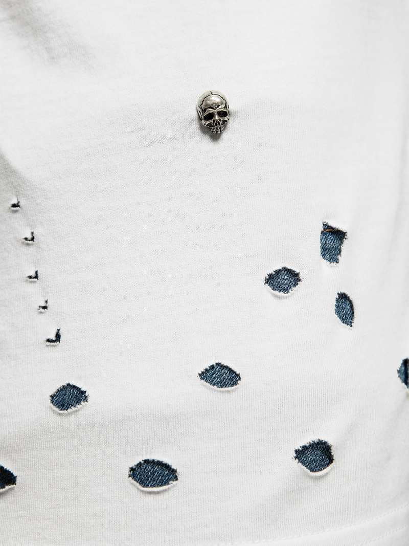 T-Shirt męski biały OZONEE NB/3010