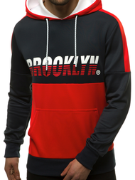 Толстовка з капюшоном чоловіча темно-синій червоний OZONEE JS/DD20127