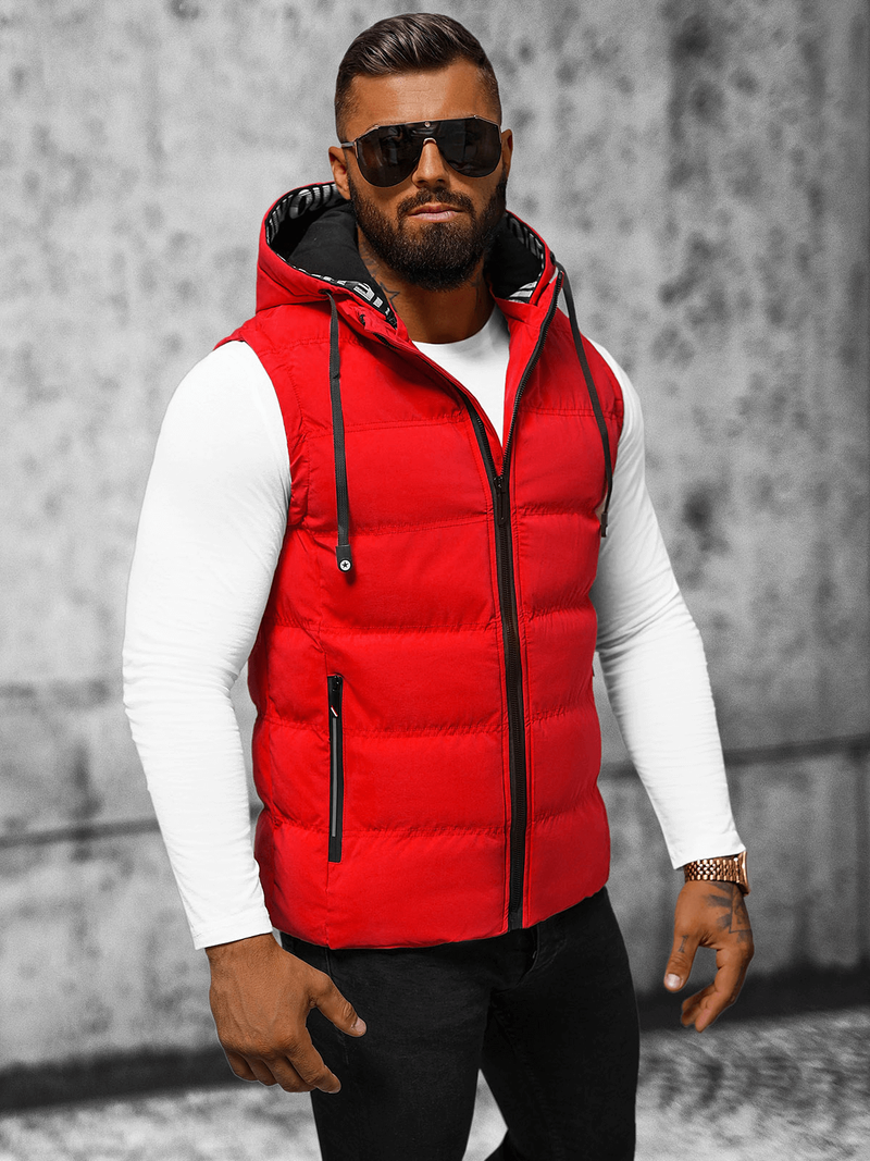 Безрукавка чоловіча червона OZONEE JS/5M758/270Z