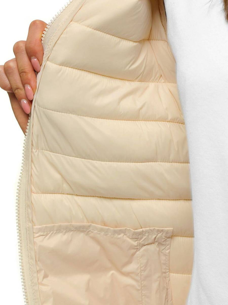 Kurtka przejściowa damska ecru OZONEE JS/M23036/57