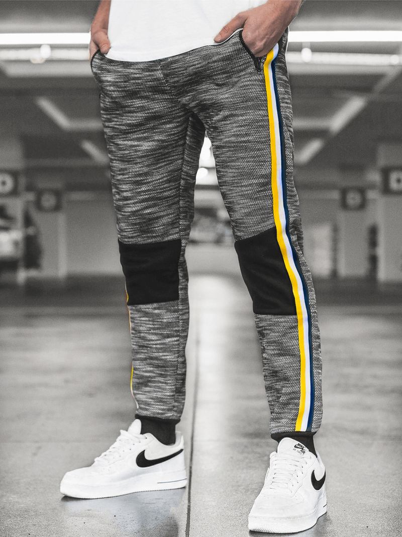 Spodnie dresowe męskie grafitowe OZONEE JS/K60015