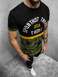 T-Shirt męski czarny OZONEE JS/SS10983Z