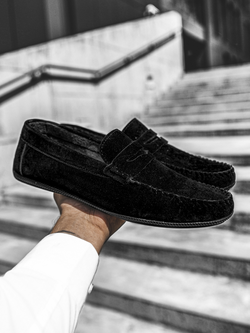 Buty męskie slip on czarne t/125