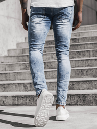 Spodnie męskie jeans niebieskie OZONEE T/6602