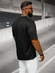 T-shirt męski czarny OZONEE O/3C333