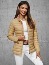 Kurtka damska pikowana beżowa OZONEE JS/16M9111/254