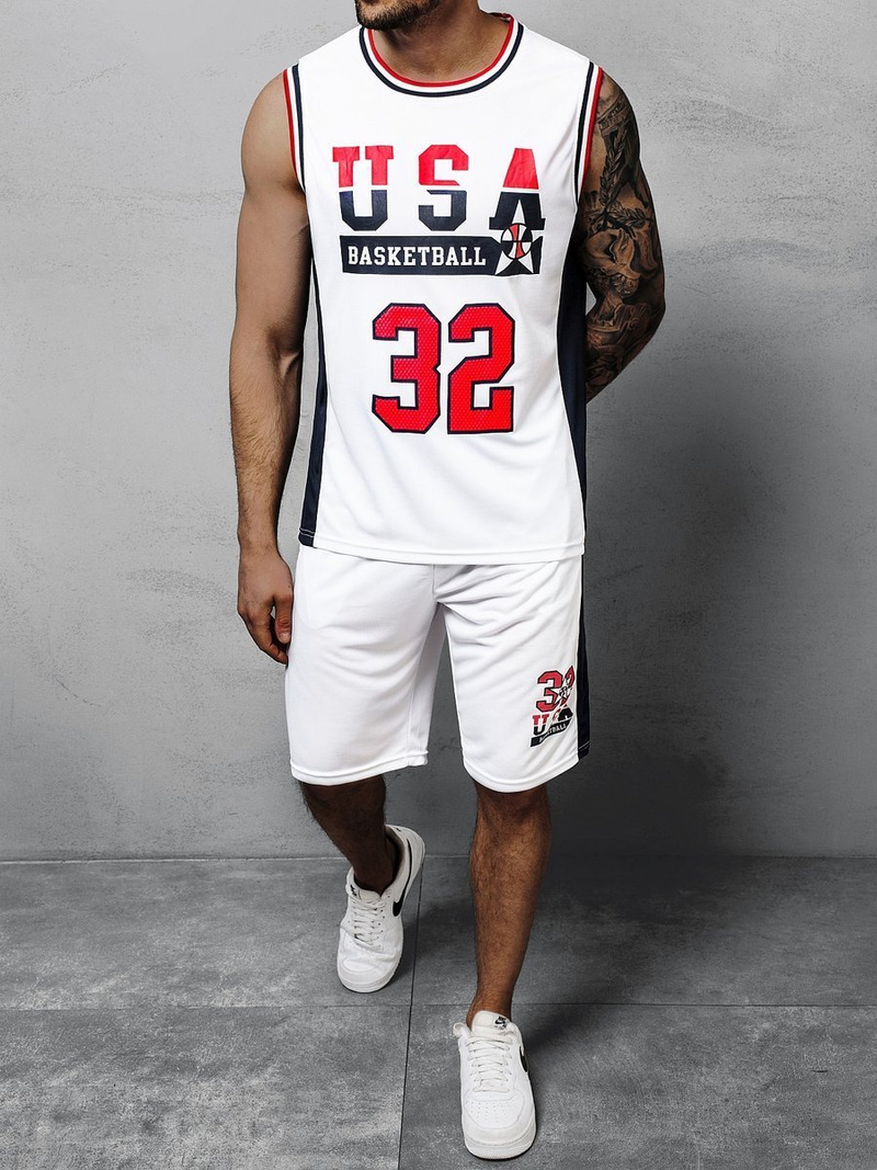 Спортивний костюм чоловічій Бiлий OZONEE JS/68C10168