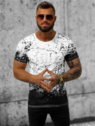 T-shirt męski biały OZONEE JS/S019/1Z