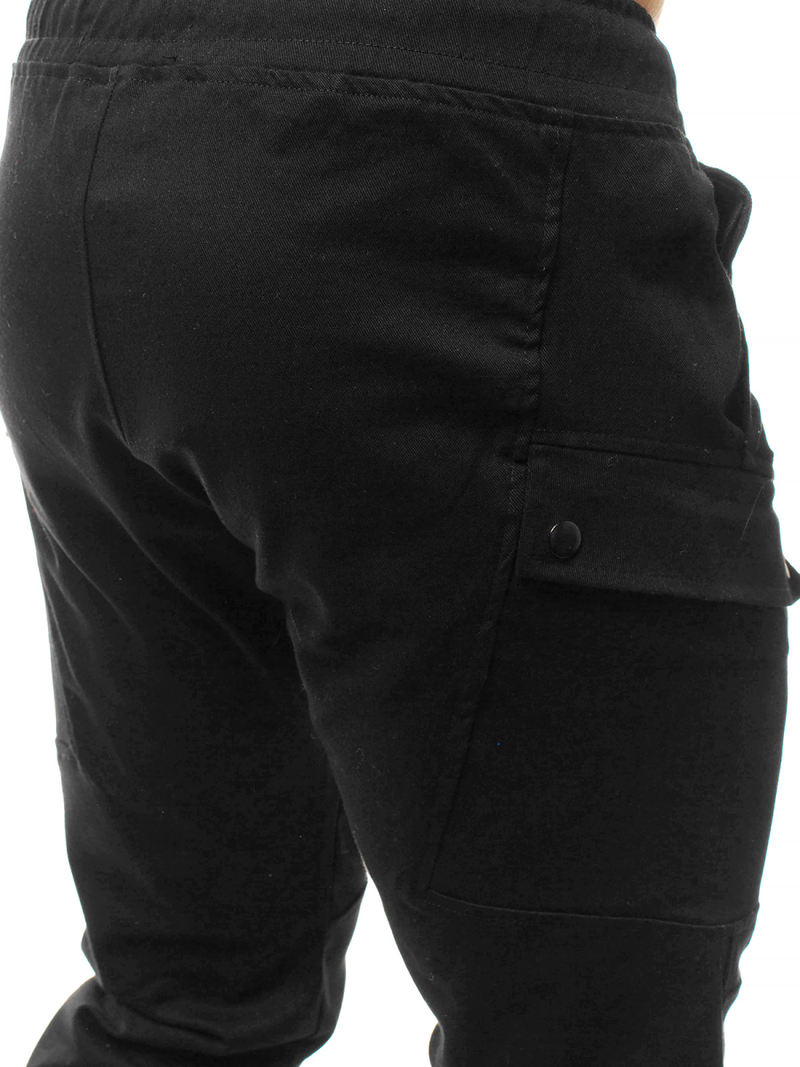 Spodnie męskie chino joggery czarne OZONEE O/11103