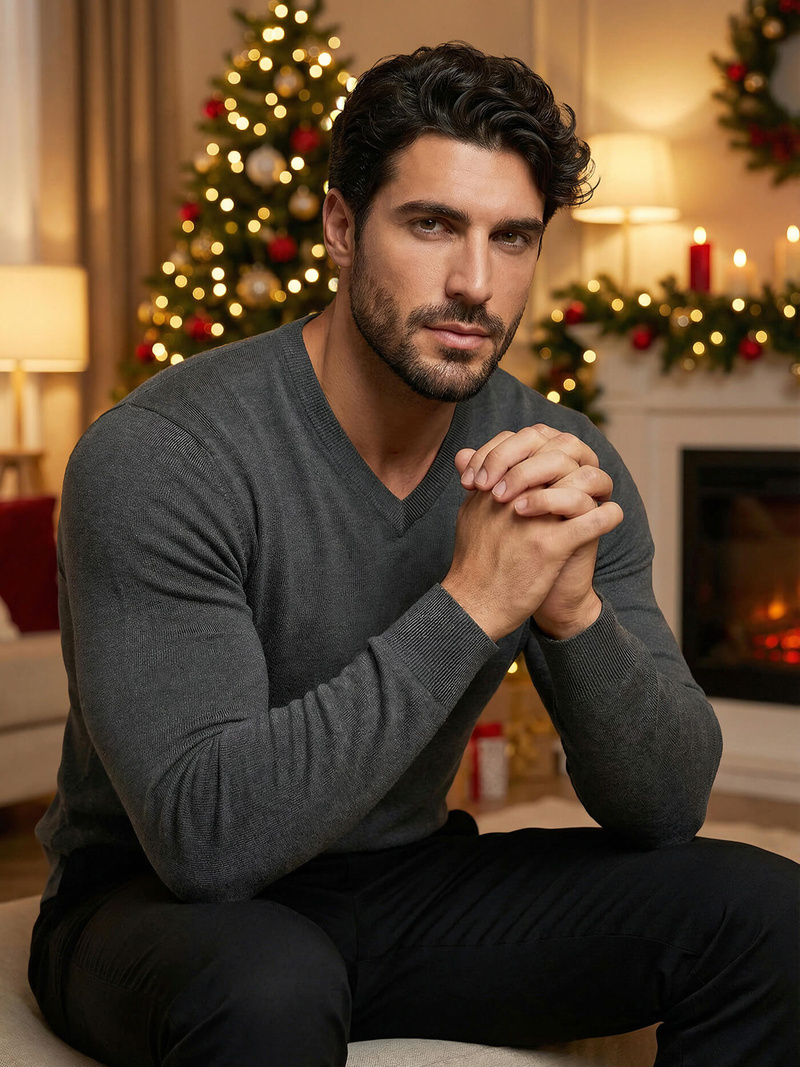 Светр чоловічій Графітовий OZONEE NB/MMB601/3Z